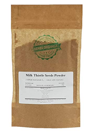 Cardo Mariano Semi Polvere / Silybum Marianum L / Milk Thistle Seeds Powder # Herba Organica # (100G)