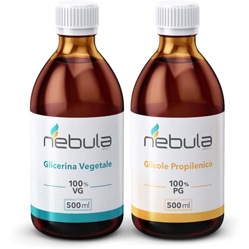 Kit Base Neutra Nebula 1 Litro - Glicole Propilenico + Glicerina Vegetale 50Vg/50Pg