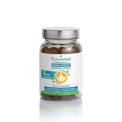 Puressentiel Aroma Stress - Pastiglie Gommose - Rilassamento E Benessere Mentale, Normale Funzionamento Del Sistema Nervoso - Bio, Piante E Vitamine -