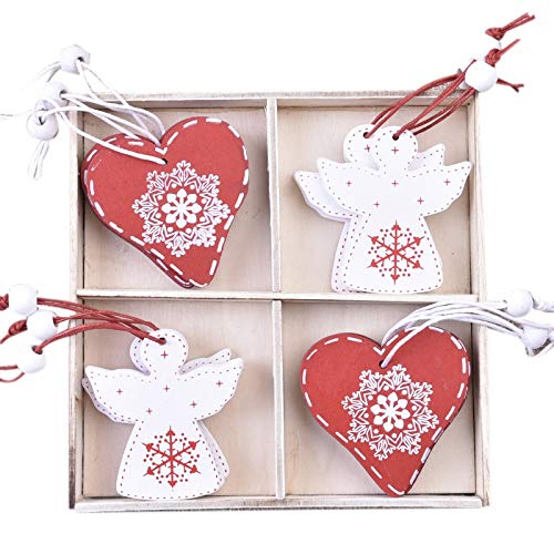 Wzxksoac Decorazioni Natalizie In Legno Per Albero Di Casa Diy In Legno Naturale Ornamenti Natalizi Pendenti Da Appendere Decorazioni Regalo