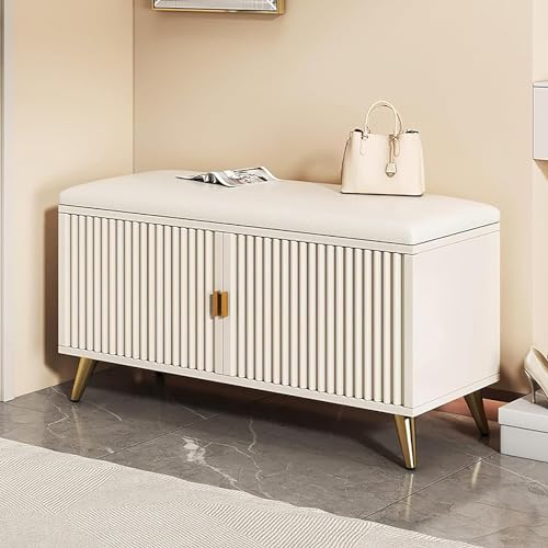 Dgdhhsfjdj Panca Portascarpe Da Ingresso Con Porta E Cuscino Di Seduta Imbottito, Scarpiera In Legno Per Corridoio, Camera Da Letto