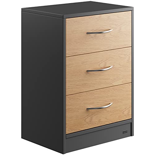 Casaria® Comodino 3 Cassetti 54X39X28Cm Tavolino Camera Da Letto Portaoggetti Spazio Archiviazione