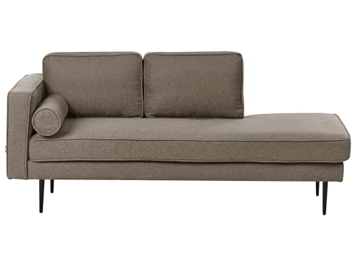 Chaise Longue Versione Sinistra Tessuto Marrone