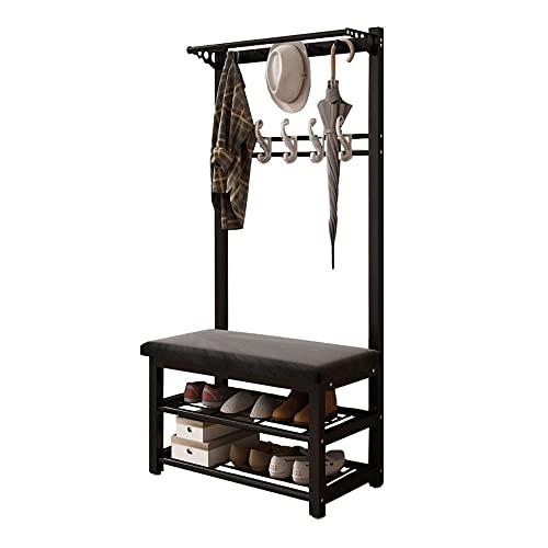 Dgdhhsfjdj Appendiabiti Da Ingresso, Scarpiera, Panca Con Contenitore 3 In 1, Con 10 Ganci E Struttura In Metallo, Mobile Decorativo Per Ingresso, 80 