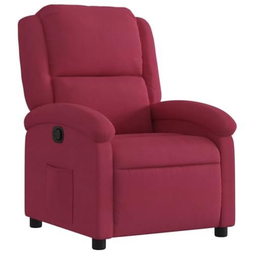 Vidaxl Poltrona Reclinabile Rosso Vino In Velluto, Poltrona Reclinabile, Poltrona Elettrica, Poltrona Singola, Poltrona Reclinante, Poltrona