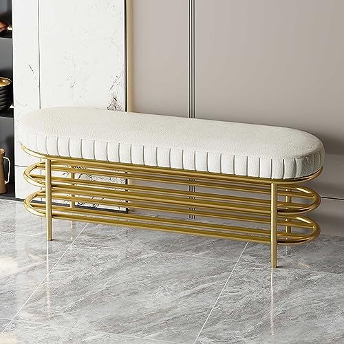 Dgdhhsfjdj Panca Portascarpe In Metallo Dorato Con Contenitore, Portascarpe A 2 Strati Per Ingresso, Seduta Stretta Per Soggiorno, Elegante Scarpiera