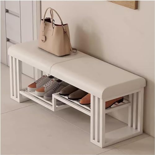 Dgdhhsfjdj Panca Portascarpe Da Ingresso + Seduta Morbida, Elegante Panca Portascarpe Con Struttura In Metallo A 2 Livelli Per Ingresso/Soggiorno/Corr