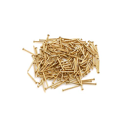 Design61 Chiodi A Testa Tonda 2,0 X 25 Mm, Ferro Ottonato, 100 G (Circa 160 Pezzi)