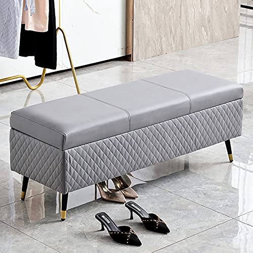 Dgdhhsfjdj Lussuosa Panca Contenitore, Panca Multifunzione Per Ingresso E Soggiorno - Verde Chiaro 60X40X45 Cm