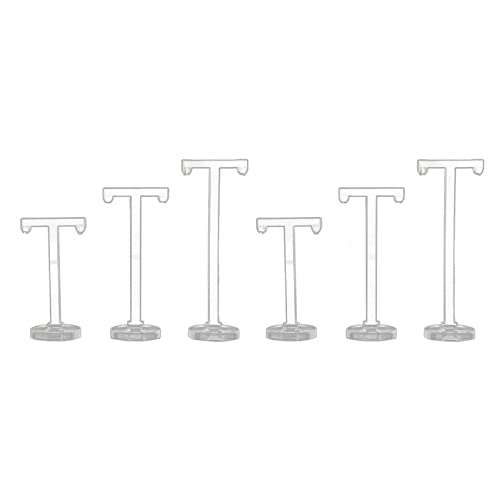 Lbvzxkad 6Pz Acrilico T Forma Orecchino Display Orecchino Supporto Orecchino Stand Gioielli Organizzatore Orecchino Gioielli Mostra