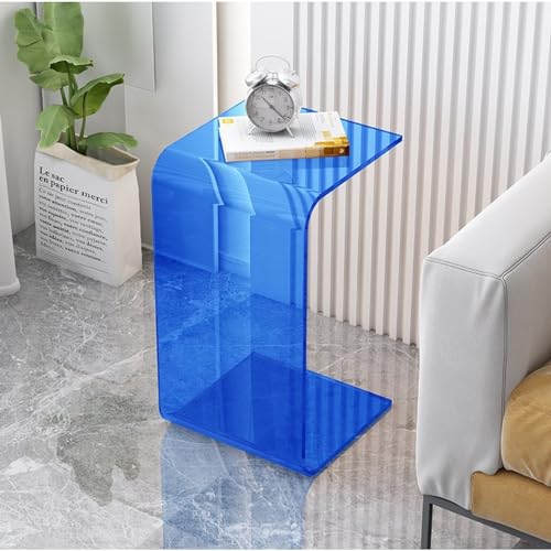 Tavolino Versatile A Forma Di C, Design Multiuso In Acrilico, Utilizzabile Come Scrivania Per Laptop, Tavolino Da Soggiorno O Comodino Da Camera Da Le