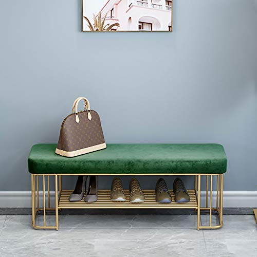 Dgdhhsfjdj Sgabello Da Ingresso Per Scarpe, Verde, Lungo, Per Divano Letto, 100X35X45 Cm, Per Riporre Le Scarpe, Elegante Mobile Per La Casa E Negozio