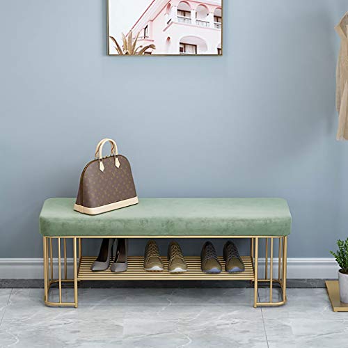 Dgdhhsfjdj Sgabello Da Ingresso Per Scarpe, Verde, Lungo, Per Divano Letto, 100X35X45 Cm, Per Riporre Le Scarpe, Elegante Mobile Per La Casa E Negozio
