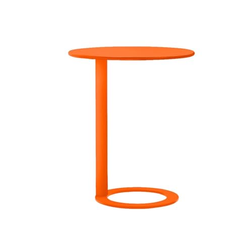Dgdhhsfjdj Tavolino Moderno Con Struttura A C - Design Rotondo In Metallo Per Piccoli Spazi. Utilizzabile Come Tavolino Da Caffè Accanto Al Divano O C