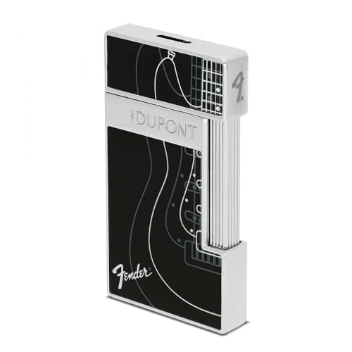 Accendino St Dupont Slimmy Fender Nero E Cromato