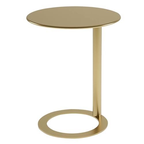 Dgdhhsfjdj Tavolino Laterale In Metallo A Forma Di C, Tavolino Da Caffè. Utilizzabile Come Piano D'Appoggio Per Il Soggiorno O Come Complemento D'Arre