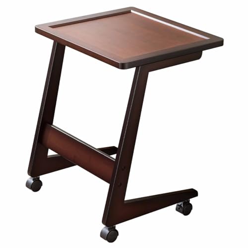 Dgdhhsfjdj Tavolino Laterale A Forma Di C Per Divano, Moderno Tavolino A Forma Di C Con Ruote Per Piccoli Spazi, Scrivania Compatta Per Laptop E Vasso