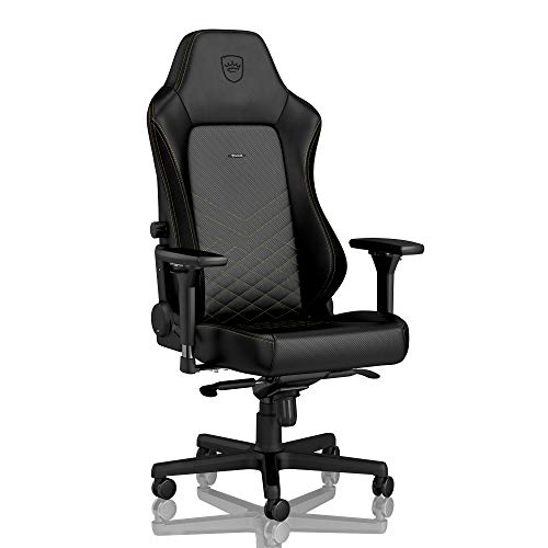 Noblechairs Hero Sedia Da Gaming - Sedia Da Ufficio - Sedia Da Scrivania - Pu Ecopelle - Design Da Corsa - Nero/Oro