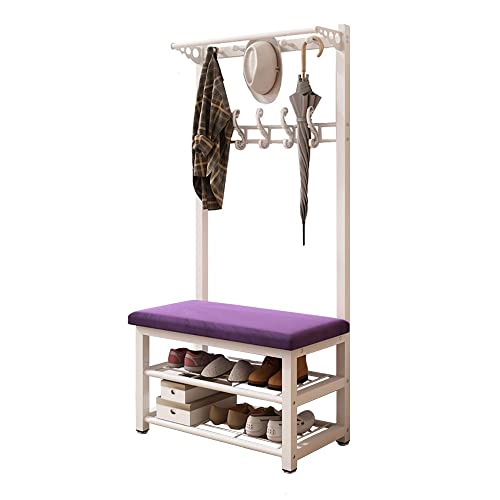 Dgdhhsfjdj Appendiabiti Da Ingresso, Scarpiera, Panca Con Contenitore 3 In 1, Con 10 Ganci E Struttura In Metallo, Mobile Decorativo Per Ingresso, 80 