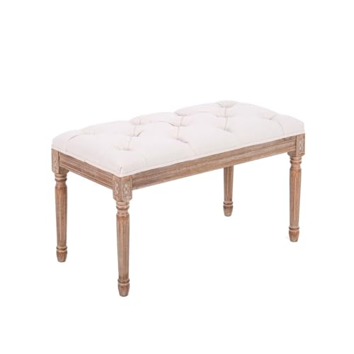 Dgdhhsfjdj Panca Portascarpe In Legno Massello Per Ingresso, Sgabello Vintage In Cotone E Lino Per Soggiorno, Divano, Camera Da Letto, Trucco, Esterno