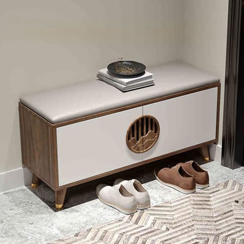 Dgdhhsfjdj Panca Portatile Per Cambiare Le Scarpe Con Porta, Scarpiera Indipendente In Legno Per Ingresso, Camera Da Letto E Soggiorno, Elegante Soluz