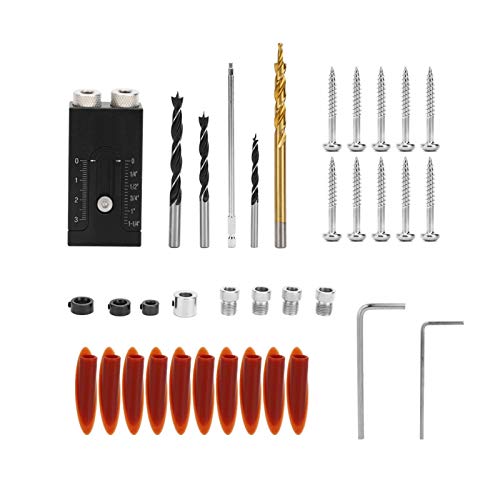 Lega Di Alluminio Pocket Hole Jig Kit Oblique Drilling Locator Doppia Lavorazione Del Legno Guide Joint Angolo Strumento Carpenteria