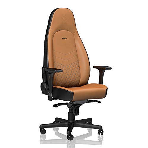 Noblechairs Icon Sedia Da Gaming - Sedia Da Ufficio - Sedia Da Scrivania - Pelle Vera - Ergonomico - Imbottitura Schiuma Fredda - 150 Kg - Sedile Da C