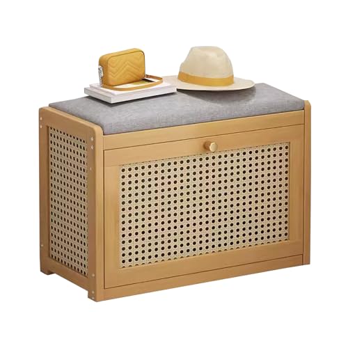 Dgdhhsfjdj Panca Portascarpe Da Ingresso Con Seduta Imbottita, Scarpiera In Legno A 2 Ripiani, Soluzione Elegante Per Riporre Le Scarpe In Casa, Desig