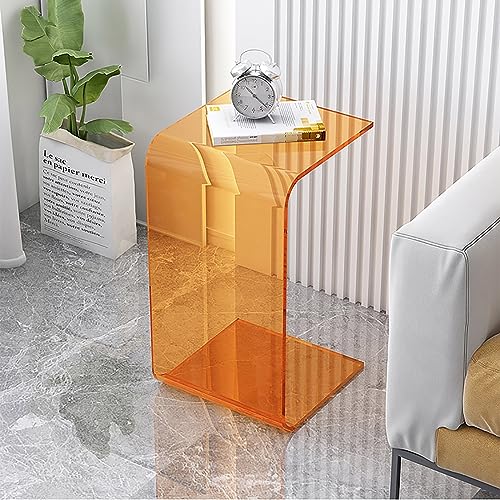 Dgdhhsfjdj Tavolino Laterale A Forma Di C Per Divano, Moderno Tavolino A Forma Di C In Acrilico, Elegante Elemento Decorativo Per Il Soggiorno Che Fun