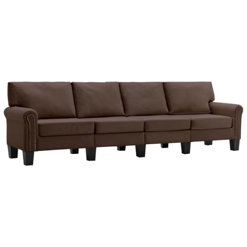 4-Sitzer-Sofa Braun Stoff