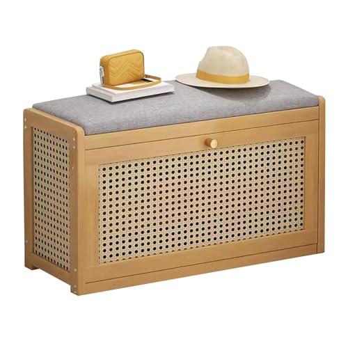Dgdhhsfjdj Scarpiera In Legno Per Ingresso Con Seduta Imbottita, Elegante Scarpiera A 2 Ripiani Per Corridoio, Mobile Salvaspazio Per L'Ingresso Di Ca