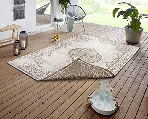 Northrugs Tappeto Cebu Per Interni Ed Esterni, 80 X 150 Cm, Resistente Alle Intemperie, Stile Orientale, Vintage, Per Balcone, Terrazza, Giardino, Gia