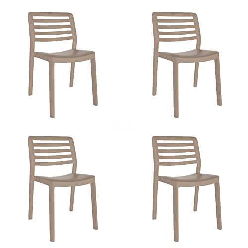 Resol Grupo Wind Sedia Interna, Esterna | Giardino, Terrazza, Balcone, Soggiorno, Cucina, Sala Da Pranzo, Plastica Resina Polipropilene, Sabbia Senza