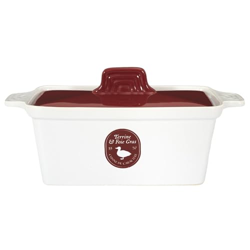Saveur Et Degustation Kc2301 - Vaschetta Per Foie Gras In Ceramica Con Pressa, 25,5 X 11 X 27 Cm, Colori Assortiti