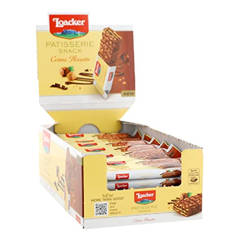Biscotti Loacker Pastisserie Snack Creme Noisette Expo 36 Pezzi 21G Cioccolato
