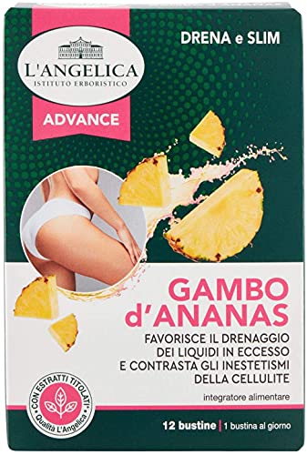 L'Angelica, Integratore Drenante Anticellulite Con Gambo D'Ananas, Favorisce La Digestione, Contrasta La Ritenzione Idrica E Gli Inestetismi Della Cel