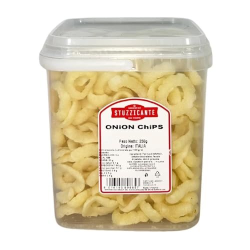 Stuzzicante Onion Chips Anelli Gusto Cipolla Secchiello Da 250Gr Ideali Per Aperitivi
