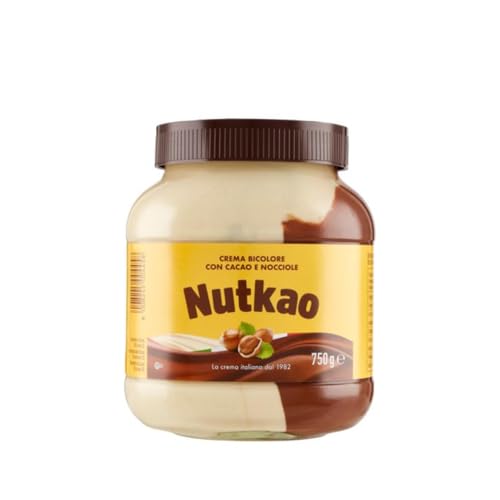 Crema Spalmabile Nutkao Duo Crema Bicolore Con Cacao E Nocciole Barattolo 750 G