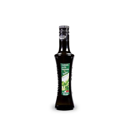 Olio Extra Vergine Di Oliva Aromatizzato Al Basilico-Bottiglia Mazzone 250 Ml-100% Italiano