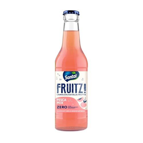 Fruitz Pesca Mix Zero Analcolico Alla Frutta Ingredienti 100% Di Origine Naturale Confezione Da 12 Bottiglie Da 200Ml