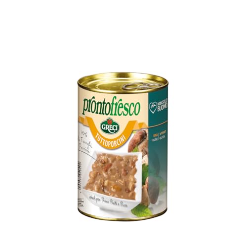 Tuttoporcini Greci Crema A Base Di Funghi Porcini Pronto Fresco Latta Da 400 G
