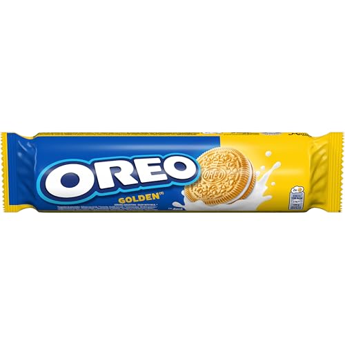 Oreo Golden, Biscotti Con Ripieno Di Crema Alla Vaniglia, Il Tuo Oreo In Versione Bianca, 154G (1 Confezione Da 154G)