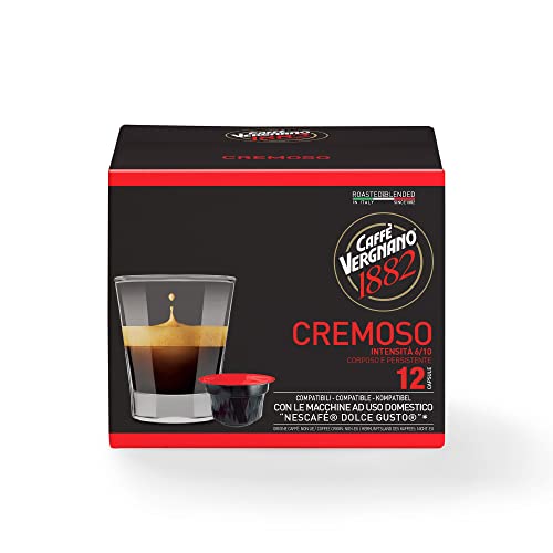 Caffè Vergnano 1882Capsule Caffè Compatibili Nescafé Dolce Gusto Cremoso, Confezione Da 12 Capsule