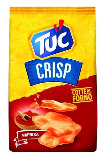 Tuc Crisp, Gusto Paprika, Sfogliatine Croccanti A Base Di Patate Cotte Al Forno Con Grano 100% Italiano, 100 G
