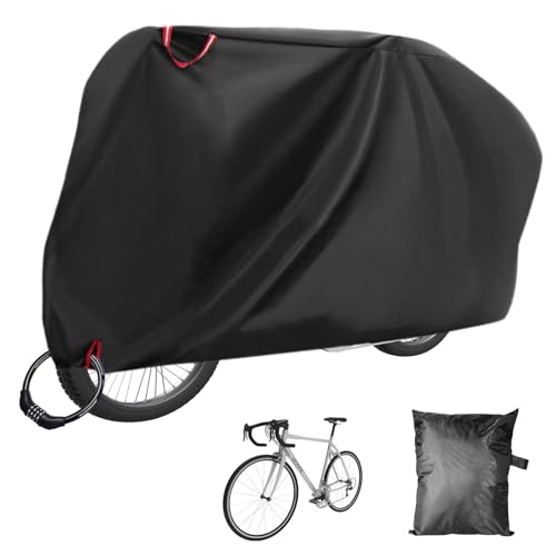 Telo Copri Bicicletta Da Esterno, 210D Telo Copribici Impermeabile Oxford, 200 X 110 X 70 Cm Copribicicletta Impermeabile Con Fori Per Lucchetto, Cope