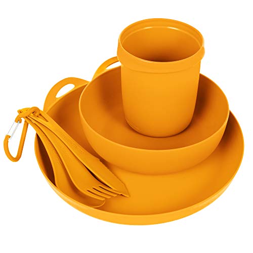 Delta Camp Set (Bowl, Plate, Mug, Cutlery) Color: Naranja
