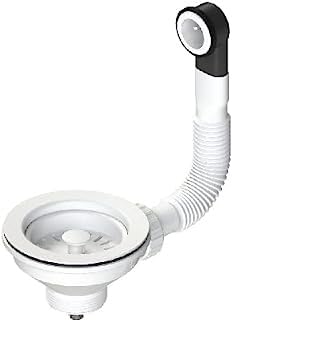Piletta 114 Mm Per Lavello Con Foro 90 Mm Color Bianco