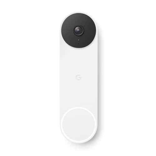 Google Doorbell, Battery Security Ga01318-Es Nest Bell Blanco, Aluminium, Snow, German
