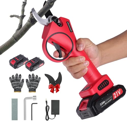 Forbici Potatura A Batteria Professionali – Vothen Cesoie Potatura Elettriche 30Mm, 2 Batterie 2000Mah, Motore Brushless, Lame Intercambiabili, Kit Co
