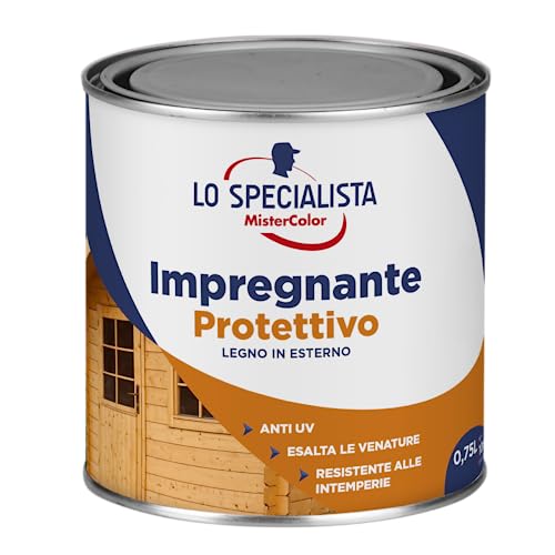 Lo Specialista Mistercolor Impregnante Solvente, 0,75L, Noce